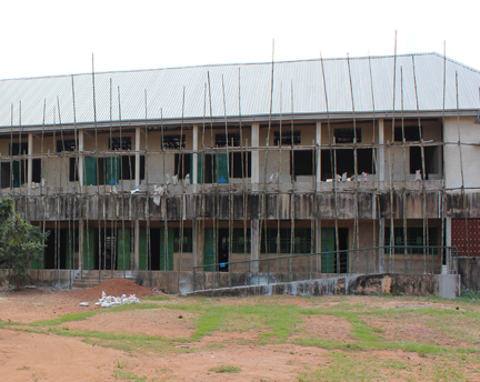 Blick auf das Erweiterungsbau im Chibugwu Ausbildungszentrum in Amokwe/Nigeria