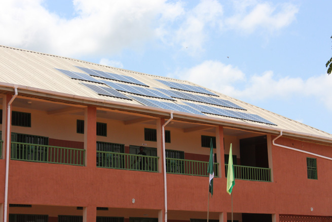 Blick auf das Erdgeschoss des Erweiterungsbaus im Chibugwu Ausbildungszentrum in Amokwe/Nigeria